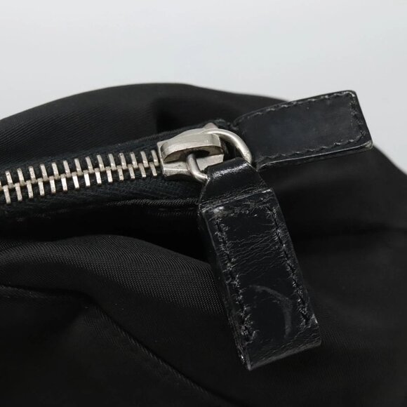 PRADA Tote Bag Nylon Black Silver Auth hk2904 - Picture 13 of 16